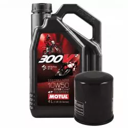Pack vidange MOTUL - Huile 4T 300V 10W50 4L + filtre à huile