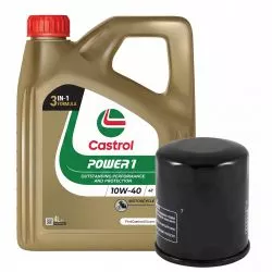 Pack vidange pour Suzuki DL650, 800, DL1000 et DL1050 VStrom (huile Castrol POWER1 10W40 (4l) + filtre offert)