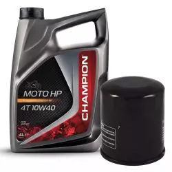 Pack vidange pour Suzuki DL650, 800, DL1000 et DL1050 VStrom (huile Champion MOTO HP 10W40 4L + filtre à huile)