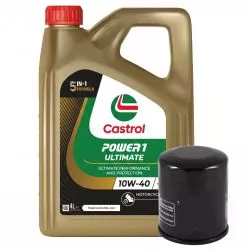 Pack vidange pour Suzuki DL650, 800, DL1000 et DL1050 VStrom (huile Castrol POWER1 ULTIMATE 10W40 (4l) + filtre offert)