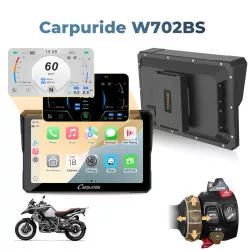 Écran connecté moto 7 pouces Carpuride W702BS pour BMW - CarPlay & Android Auto - Compatible molette BMW