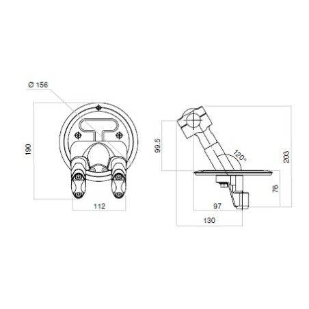 Kit Riser pontets pour guidon conique rizoma pour Yamaha 500 TMAX 08-11 et 530 T-MAX 12-16