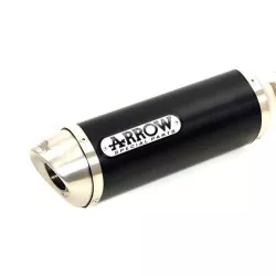 Silencieux THUNDER ARROW Aluminium "Dark" noir embout inox pour Honda CRF250L 2017 et +