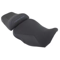 Selle Bagster READY LUXE configurable, noir liseré BLEU DE CHINE pour Yamaha Tracer 900 2015-2018