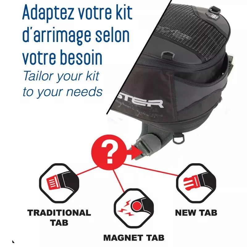 Fixation traditionnelle XAC210 TAB TRADI pour sacs et sacoches