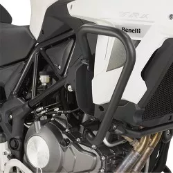 Pare-carters tubulaires supérieurs spécifiques acier, noirs, TNH8703 GIVI pour Benelli TRK502 2017 et +