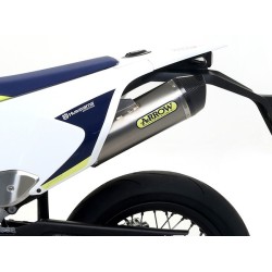 Silencieux RACE-TECH ARROW Titane avec embout Carbone pour Husqvarna 701 Enduro / Supermoto 2017 et +