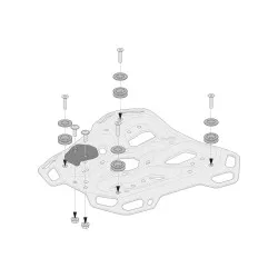 Kit dadaptation pour porte-bagages ADVENTURE-RACK Noir. Pour TRAX ADV/ION/EVO.