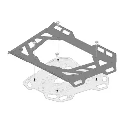 Plateau d'extension SW-MOTECH pour ADVENTURE-RACK 45x30 cm, QUICK-LOCK Aluminium, noir.