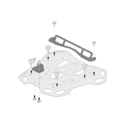 Kit dadaptation pour porte-bagages ADVENTURE-RACK Noir. Pour Shad.