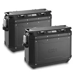 Paire de valises latérales MONOKEY GIVI OBKN48BPACK2 Trekker OUTBACK, Coté DROIT, et GAUCHE 48 litres, Black Line, 2018