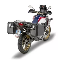 Paire de valises latérales MONOKEY GIVI OBKN48BPACK2 Trekker OUTBACK, Coté DROIT, et GAUCHE 48 litres, Black Line, 2018