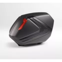 Paire de valises latérales MONOKEY V37 N GIVI, 37 litres, noir et Carbone avec catadioptres fumés