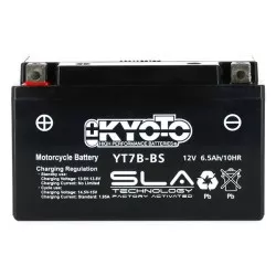 Kyoto - Batterie KT7B-BS - SLA AGM - Sans Entretien - Prête à l'Emploi - Equivalente YT7B-
