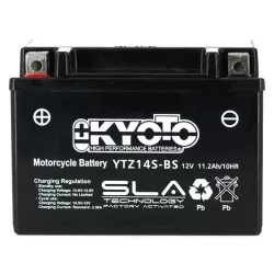 Batterie Kyoto KTZ14S-FA - SLA AGM - Sans Entretien - Prête à l'Emploi - Equivalente YTZ14S-BS