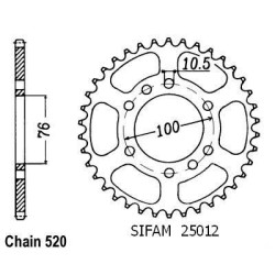 Sifam - Couronne Acier 48 Dents - Pas 520 - Similaire JTR1825