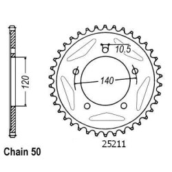 Sifam - Couronne Triumph 955 I Rs 2001-2004 - 530 - 44 Dents - Similaire JTR1800