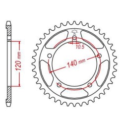 Esjot - Couronne Acier Kawasaki-Suzuki - 525 - 41 Dents - Similaire JTR1792 - Made in Germany