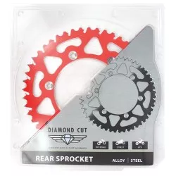 Esjot - Couronne Alu TT Rouge - 520 - 48 Dents - Made in Germany