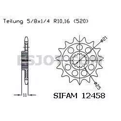 Sifam - Pignon Aprilia Rxv/Sxv - 520 - 15 Dents - Similaire JTF707