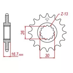Esjot - Pignon Lightweight Honda - 525 - 15 Dents - Similaire JTF1370