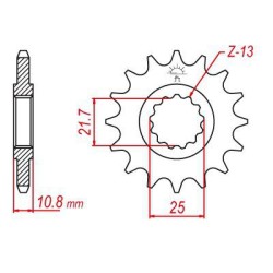 Esjot - Pignon Yamaha - 525 - 17 Dents - Similaire JTF1586