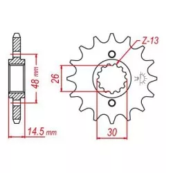 Esjot - Pignon Honda - 530 - 16 Dents - Similaire JTF339 - Made in Germany