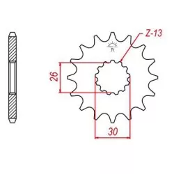 Esjot - Pignon Triumph - 530 - 18 Dents - Similaire JTF1180 - Made in Germany