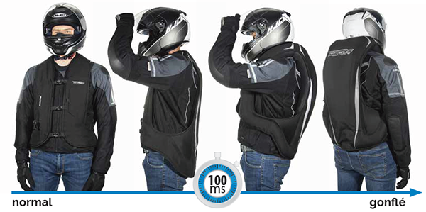 Durée de gonflage du gilet airbag moto Turtle 2 Durée de gonflage du gilet airbag moto Turtle 2